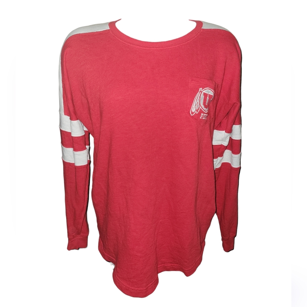 Victoria's Secret PINK University of Utah Utes Lightweight Sweatshirt Top sz XS